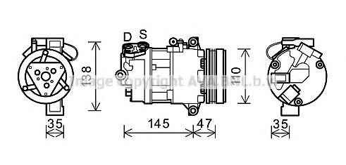 Compresor, climatizare BWAK395 PRASCO - Compresor/piese Compresor, climatizare BWAK395 PRASCO - Compresor/piese
