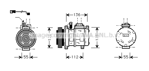 Compresor, climatizare BWK228 PRASCO - Compresor/piese Compresor, climatizare BWK228 PRASCO - Compresor/piese
