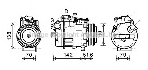 Compresor, climatizare BWK427 PRASCO - Compresor/piese Compresor, climatizare BWK427 PRASCO - Compresor/piese