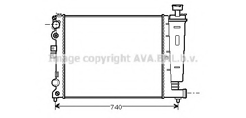 Radiator, racire motor CN2077 PRASCO - Radiator apa/piese Radiator, racire motor CN2077 PRASCO - Radiator apa/piese