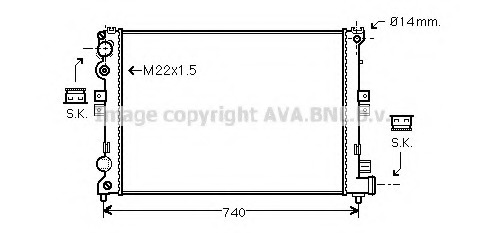 Radiator, racire motor CN2079 PRASCO - Radiator apa/piese Radiator, racire motor CN2079 PRASCO - Radiator apa/piese