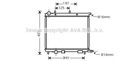 Radiator, racire motor CN2188 PRASCO - Radiator apa/piese Radiator, racire motor CN2188 PRASCO - Radiator apa/piese