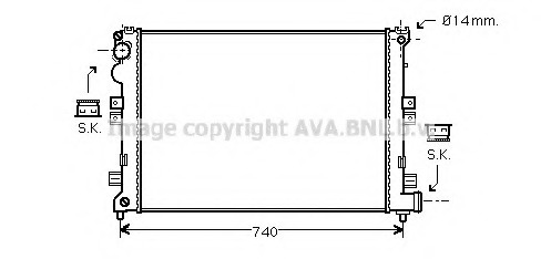 Radiator, racire motor CN2208 PRASCO - Radiator apa/piese Radiator, racire motor CN2208 PRASCO - Radiator apa/piese