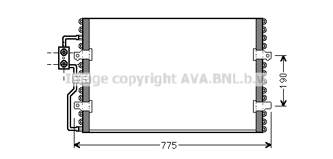 Condensator, climatizare CN5093 PRASCO - Radiator clima Condensator, climatizare CN5093 PRASCO - Radiator clima