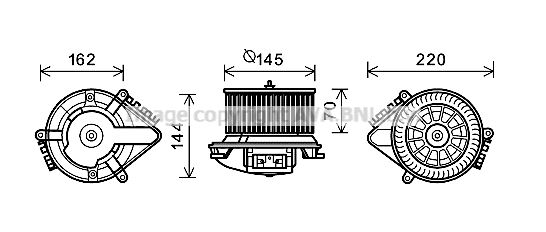 Electromotor, ventilatie interioara CN8505 PRASCO - Motor ventilator/piese Electromotor, ventilatie interioara CN8505 PRASCO - Motor ventilator/piese