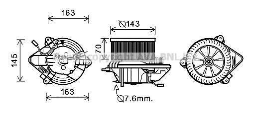 Electromotor, ventilatie interioara CN8508 PRASCO - Motor ventilator/piese Electromotor, ventilatie interioara CN8508 PRASCO - Motor ventilator/piese