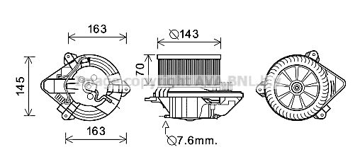 Electromotor, ventilatie interioara CN8510 PRASCO - Motor ventilator/piese Electromotor, ventilatie interioara CN8510 PRASCO - Motor ventilator/piese