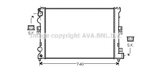 Radiator, racire motor CNA2078 PRASCO - Radiator apa/piese Radiator, racire motor CNA2078 PRASCO - Radiator apa/piese