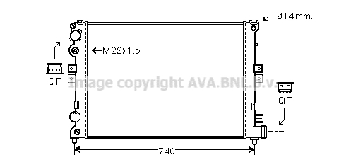 Radiator, racire motor CNA2079 PRASCO - Radiator apa/piese Radiator, racire motor CNA2079 PRASCO - Radiator apa/piese