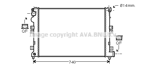Radiator, racire motor CNA2208 PRASCO - Radiator apa/piese Radiator, racire motor CNA2208 PRASCO - Radiator apa/piese