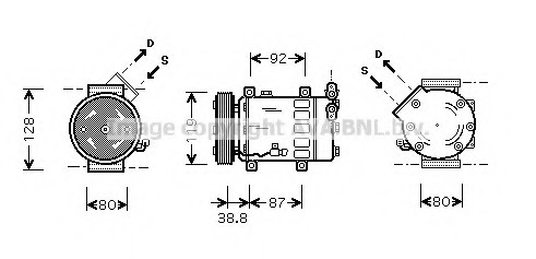 Compresor, climatizare CNAK214 PRASCO - Compresor/piese Compresor, climatizare CNAK214 PRASCO - Compresor/piese