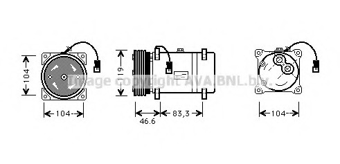 Compresor, climatizare CNAK216 PRASCO - Compresor/piese Compresor, climatizare CNAK216 PRASCO - Compresor/piese