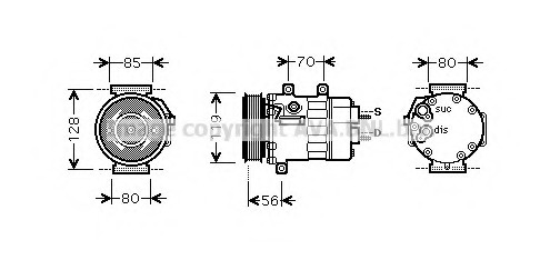 Compresor, climatizare CNK254 PRASCO - Compresor/piese Compresor, climatizare CNK254 PRASCO - Compresor/piese