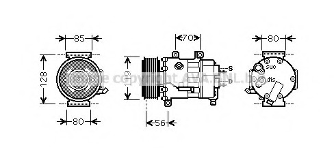 Compresor, climatizare CNK256 PRASCO - Compresor/piese Compresor, climatizare CNK256 PRASCO - Compresor/piese