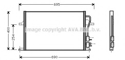 Condensator, climatizare FD5259 PRASCO - Radiator clima Condensator, climatizare FD5259 PRASCO - Radiator clima