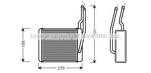 Schimbator caldura, incalzire habitaclu FD6356 PRASCO - Radiator racire apa/ ulei Schimbator caldura, incalzire habitaclu FD6356 PRASCO - Radiator racire apa/ ulei