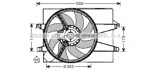 Ventilator, radiator FD7542 PRASCO - Gmv (electroventilator ) Ventilator, radiator FD7542 PRASCO - Gmv (electroventilator )