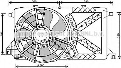 Ventilator, radiator FD7548 PRASCO - Ventilator radiator Ventilator, radiator FD7548 PRASCO - Ventilator radiator