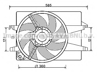 Ventilator, radiator FD7551 PRASCO - Gmv (electroventilator )