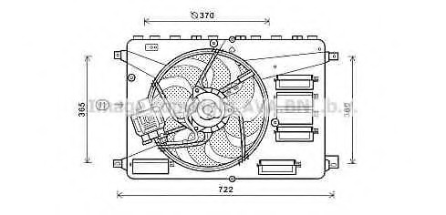 Ventilator, radiator FD7554 PRASCO - Gmv (electroventilator ) Ventilator, radiator FD7554 PRASCO - Gmv (electroventilator )