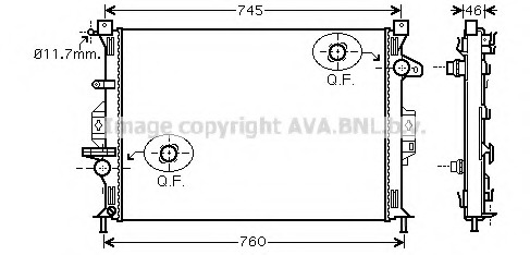 Radiator, racire motor FDA2421 PRASCO - Radiator apa/piese Radiator, racire motor FDA2421 PRASCO - Radiator apa/piese
