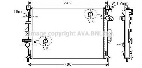 Radiator, racire motor FDA2425 PRASCO - Radiator apa/piese Radiator, racire motor FDA2425 PRASCO - Radiator apa/piese