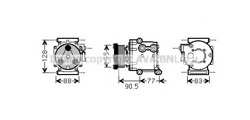 Compresor, climatizare FDK434 PRASCO - Compresor/piese Compresor, climatizare FDK434 PRASCO - Compresor/piese