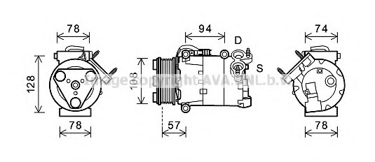 Compresor, climatizare FDK482 PRASCO - Compresor/piese Compresor, climatizare FDK482 PRASCO - Compresor/piese