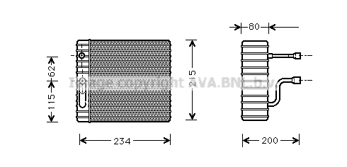 evaporator,aer conditionat FDV089 PRASCO - Vaporizator evaporator,aer conditionat FDV089 PRASCO - Vaporizator