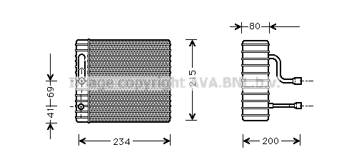 evaporator,aer conditionat FDV104 PRASCO - Vaporizator evaporator,aer conditionat FDV104 PRASCO - Vaporizator