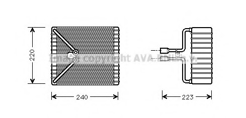evaporator,aer conditionat FDV273 PRASCO - Vaporizator evaporator,aer conditionat FDV273 PRASCO - Vaporizator