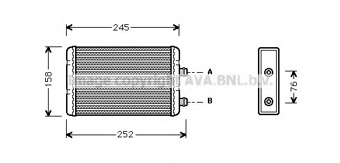 Schimbator caldura, incalzire habitaclu FT6220 PRASCO - Schimbator caldura Schimbator caldura, incalzire habitaclu FT6220 PRASCO - Schimbator caldura