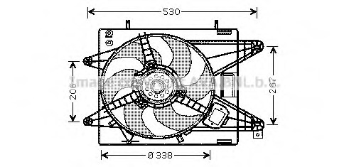 Ventilator, radiator FT7510 PRASCO - Gmv (electroventilator ) Ventilator, radiator FT7510 PRASCO - Gmv (electroventilator )