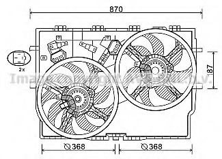 Ventilator, radiator FT7588 PRASCO - Gmv (electroventilator )