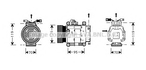 Compresor, climatizare FTK048 PRASCO - Compresor/piese Compresor, climatizare FTK048 PRASCO - Compresor/piese