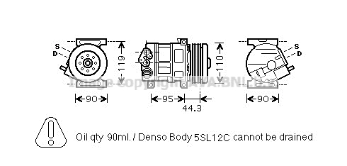 Compresor, climatizare FTK330 PRASCO - Compresor/piese Compresor, climatizare FTK330 PRASCO - Compresor/piese