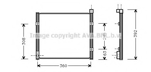 Condensator, climatizare HD5095 PRASCO - Radiator clima Condensator, climatizare HD5095 PRASCO - Radiator clima