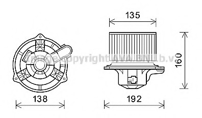 Electromotor, ventilatie interioara HY8553 PRASCO - Motor ventilator/piese Electromotor, ventilatie interioara HY8553 PRASCO - Motor ventilator/piese