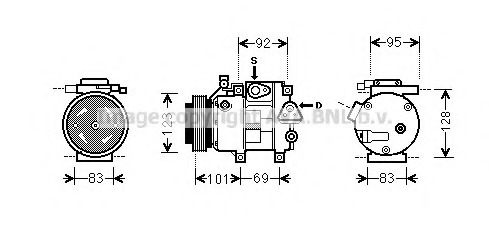 Compresor, climatizare HYK214 PRASCO - Compresor/piese Compresor, climatizare HYK214 PRASCO - Compresor/piese