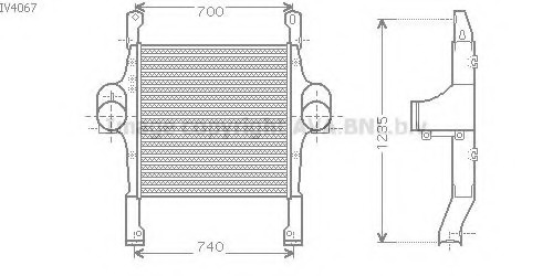 Intercooler, compresor IV4067 PRASCO - Turbocompressor Intercooler, compresor IV4067 PRASCO - Turbocompressor