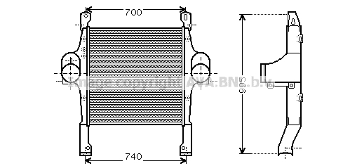 Intercooler, compresor IV4083 PRASCO - Turbocompressor Intercooler, compresor IV4083 PRASCO - Turbocompressor