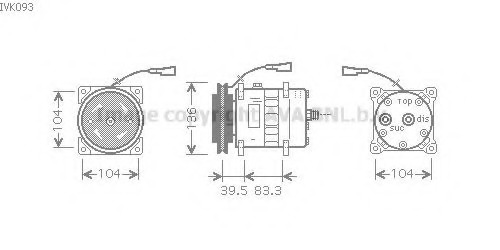 Compresor, climatizare IVK093 PRASCO - Compresor/piese Compresor, climatizare IVK093 PRASCO - Compresor/piese