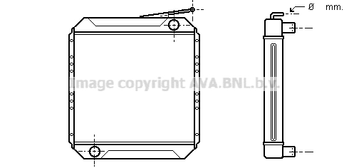Radiator, racire motor ME2109 PRASCO - Radiator apa/piese Radiator, racire motor ME2109 PRASCO - Radiator apa/piese