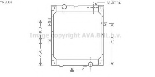 Radiator, racire motor MN2004 PRASCO - Radiator apa/piese Radiator, racire motor MN2004 PRASCO - Radiator apa/piese