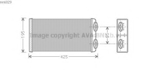 Schimbator caldura, incalzire habitaclu MN6029 PRASCO - Radiator incalzire interior Schimbator caldura, incalzire habitaclu MN6029 PRASCO - Radiator incalzire interior