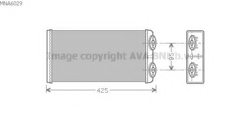 Schimbator caldura, incalzire habitaclu MNA6029 PRASCO - Radiator incalzire interior Schimbator caldura, incalzire habitaclu MNA6029 PRASCO - Radiator incalzire interior