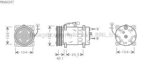 Compresor, climatizare MNAK047 PRASCO - Compresor/piese Compresor, climatizare MNAK047 PRASCO - Compresor/piese