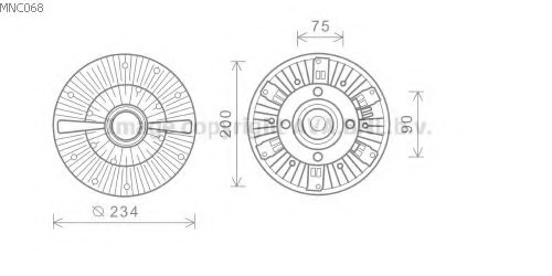 Cupla, ventilator radiator MNC068 PRASCO - Ventilator radiator