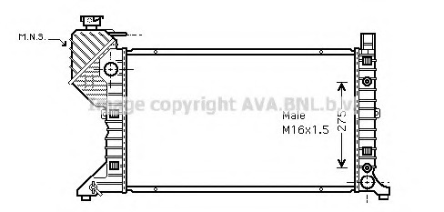 Radiator, racire motor MS2182 PRASCO - Radiator apa/piese Radiator, racire motor MS2182 PRASCO - Radiator apa/piese