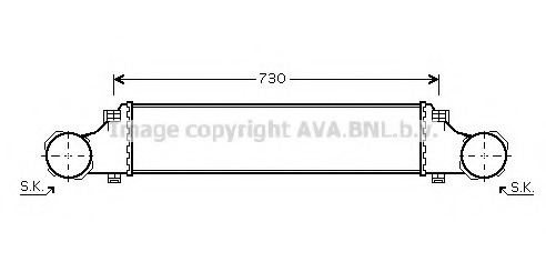 Intercooler, compresor MS4354 PRASCO - Turbocompressor Intercooler, compresor MS4354 PRASCO - Turbocompressor
